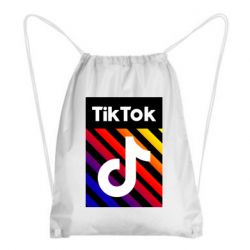 Рюкзак-мешок Tik Tok Colorful Logo - PrintSalon