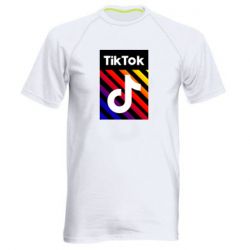 Мужская футболка для спорта Tik Tok Colorful Logo - PrintSalon