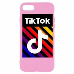 Чехол для iPhone 7 Tik Tok Colorful Logo - PrintSalon