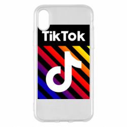 Чехол для iPhone X/Xs Tik Tok Colorful Logo - PrintSalon