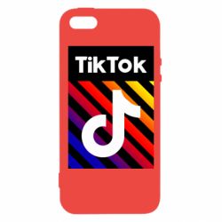 Чехол для iPhone5/5S/SE Tik Tok Colorful Logo - PrintSalon
