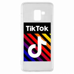 Чехол для Samsung A8+ 2018 Tik Tok Colorful Logo - PrintSalon