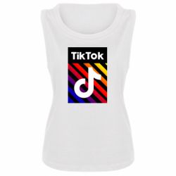 Женская майка Tik Tok Colorful Logo - PrintSalon