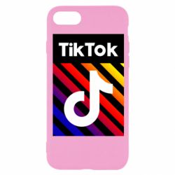 Чехол для iPhone 8 Tik Tok Colorful Logo - PrintSalon