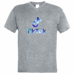 Мужская футболка  с V-образным вырезом Tik Tok Fan - PrintSalon