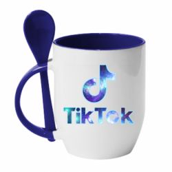 Чашка с ложкой Tik Tok Fan - PrintSalon