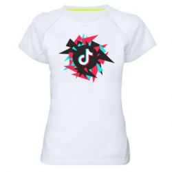 Женская футболка для спорта Tik tok vector - PrintSalon