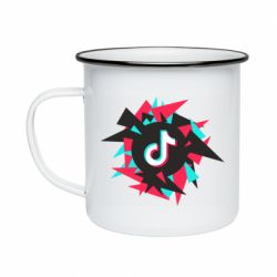 Кружка эмалированная Tik tok vector - PrintSalon