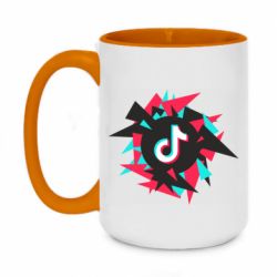 Чашка двухцветная 420ml Tik tok vector - PrintSalon