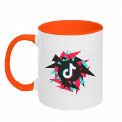 Чашка двухцветная 320ml Tik tok vector - PrintSalon