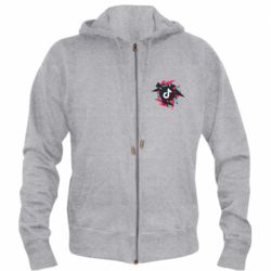 Мужское худи на молнии Tik tok vector - PrintSalon