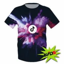 Детская 3D футболка Тик Ток взрыв - PrintSalon