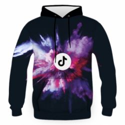 Мужское 3D худи Тик Ток взрыв - PrintSalon