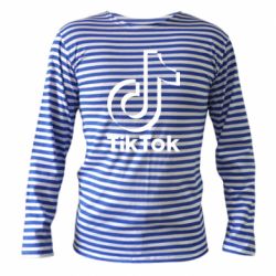 Тельняшка с длинным рукавом Тик Ток - PrintSalon