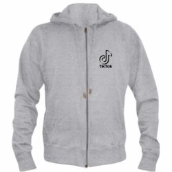 Мужское худи на молнии Тик Ток - PrintSalon