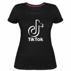 Женская премиум футболка Тик Ток - PrintSalon