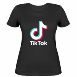 Женская футболка Tiktok logo - PrintSalon