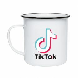 Кружка эмалированная Tiktok logo - PrintSalon