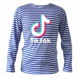 Тельняшка с длинным рукавом Tiktok logo - PrintSalon