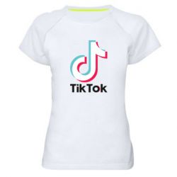 Женская футболка для спорта Tiktok logo - PrintSalon