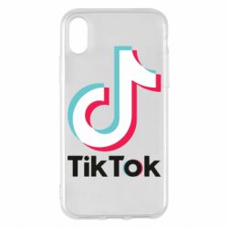 Чехол для iPhone X/Xs Tiktok logo - PrintSalon