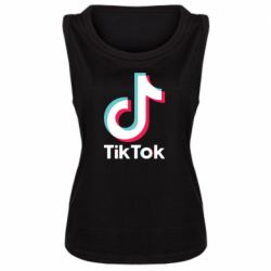 Женская майка Tiktok logo - PrintSalon