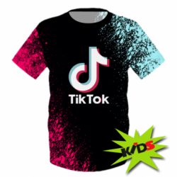 Детская 3D футболка Tiktok spray art