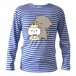 Тельняшка с длинным рукавом Чиби котики - PrintSalon