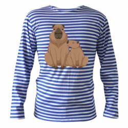 Тельняшка с длинным рукавом Две капибары - PrintSalon