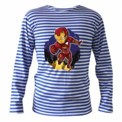 Тельняшка с длинным рукавом Flying Iron man - PrintSalon