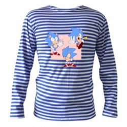 Тельняшка с длинным рукавом Funny Sonic - PrintSalon