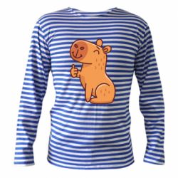 Тельняшка с длинным рукавом Капибара лайк - PrintSalon