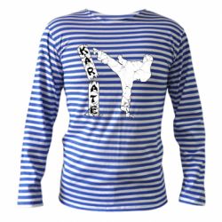 Тельняшка с длинным рукавом Каратэ удар - PrintSalon