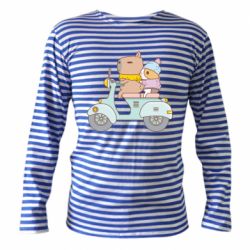 Тельняшка с длинным рукавом Капибара и Морская свинка - PrintSalon