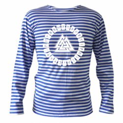 Тельняшка с длинным рукавом Scandinavian Runes And Walknut - PrintSalon