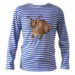 Тельняшка с длинным рукавом Шлепа кот - PrintSalon