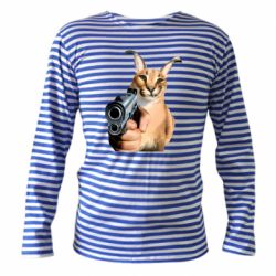 Тельняшка с длинным рукавом Шлепа с пистолетом - PrintSalon