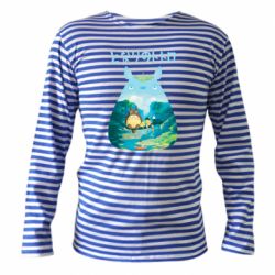 Тельняшка с длинным рукавом Тоторо на рыбалке - PrintSalon