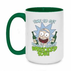 Чашка двухцветная 420ml Time to get riggity wrecked son - PrintSalon