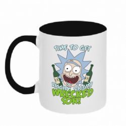 Чашка двухцветная 320ml Time to get riggity wrecked son - PrintSalon