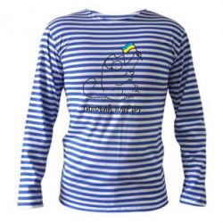 Тельняшка с длинным рукавом Типовий кіт-патріот - PrintSalon