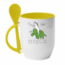 Чашка с ложкой To the disco - PrintSalon