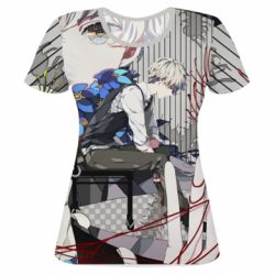Жіноча 3D футболка Tokyo ghoul Kaneki Ken - PrintSalon