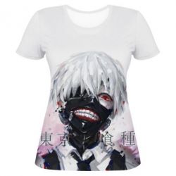 Жіноча 3D футболка Tokyo Ghoul Ken Kaneki - PrintSalon