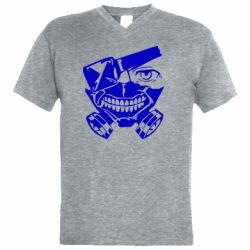 Мужская футболка  с V-образным вырезом Tokyo Ghoul mask - PrintSalon