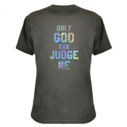 Камуфляжная футболка Только Бог может судить меня Голограмма - PrintSalon