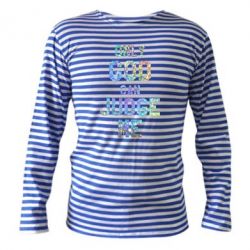 Тельняшка с длинным рукавом Только Бог может судить меня Голограмма - PrintSalon