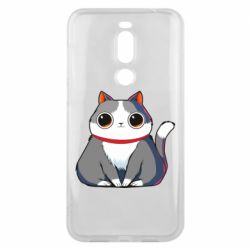 Чехол для Meizu X8 Толстый котик с большими глазами