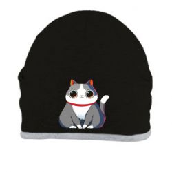 Шапка Толстый котик с большими глазами