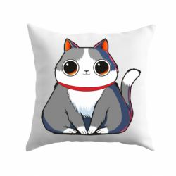 Подушка Товстий котик з великими очима